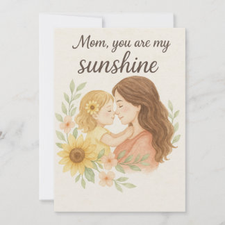Mama, du bist mein Sonnenschein - Muttertag der Wa Dankeskarte