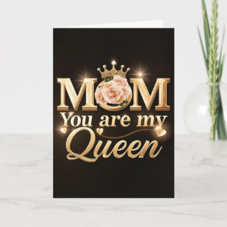 Mama, du bist meine Königin Gold-Typografie-Design Karte