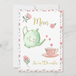Mama, du bist Tee-Riffic-Karte Feiertagskarte