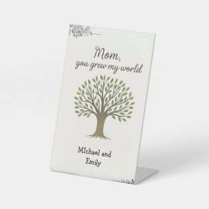 Mama, du hast meine Welt gewachsen, Muttertagstafe Sockelschild