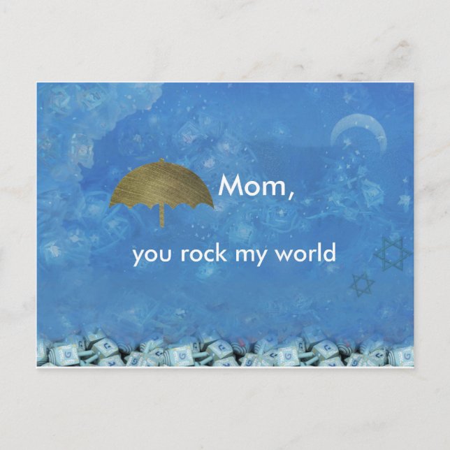Mama, du rockst meine Welt Postkarte (Vorderseite)