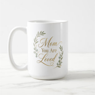 Mama Du wirst geliebt Personalisiert Kaffeetasse