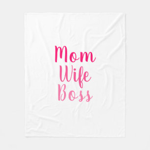Mama Ehefrau Boss Gradientenrosa benutzerdefiniert Fleecedecke