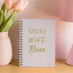 Mama Ehefrau Boss Quote l Blush Pink & Gold Script Planer