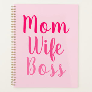 Mama Ehefrau Chef Farbverlauf rosa benutzerdefinie Planer