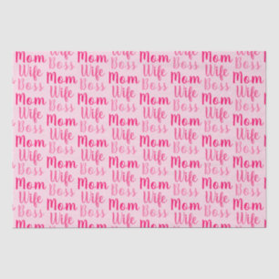 Mama Ehefrau Chef leicht rosa benutzerdefinierte S Seidenpapier