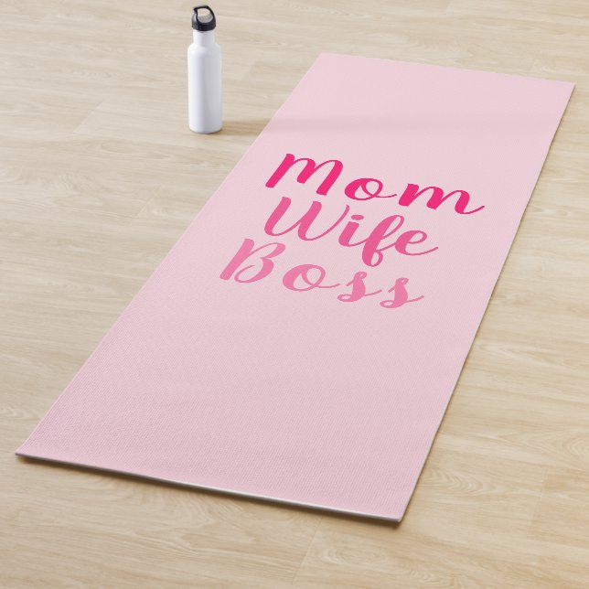 Mama Ehefrau Chef leicht rosa benutzerdefinierte S Yogamatte (Beispiel)