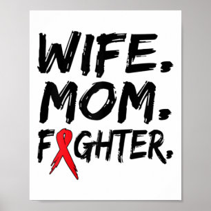 Mama Ehefrau Kämpfen Herzerkrankungen Bewusstsein Poster