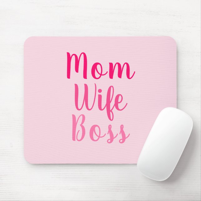 Mama-Ehefrau rosa benutzerdefinierte Skript stilvo Mousepad (Mit Mouse)
