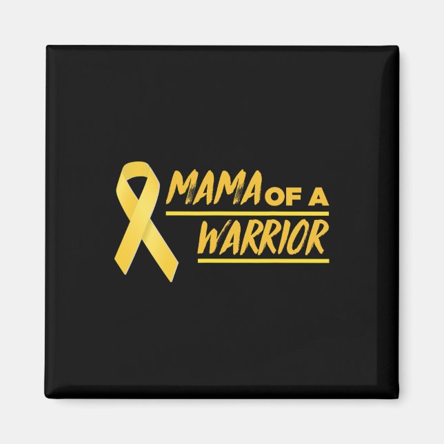 Mama einer kriegerischen Mama Kindheitskrebs Magnet (Vorne)