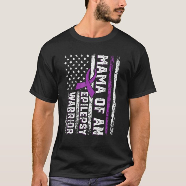Mama einer Lila Multifunktionsleisten-Unterstützun T-Shirt (Vorderseite)