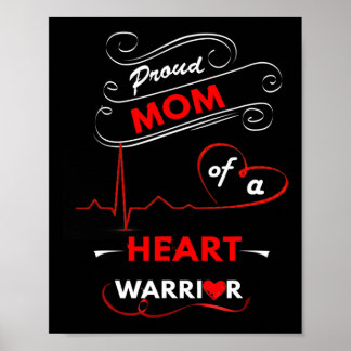 Mama einer Operation des Bewusstseins für Herzkrie Poster