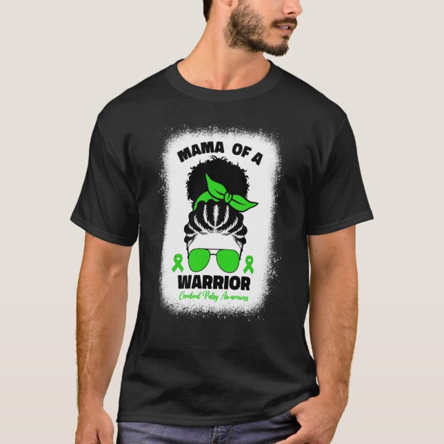 Mama einer zerebralen Frauenlähmung Mama T-Shirt (Vorderseite)