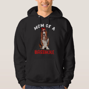 Mama eines Basshole Funny Basset Hound Mama Hund L Hoodie