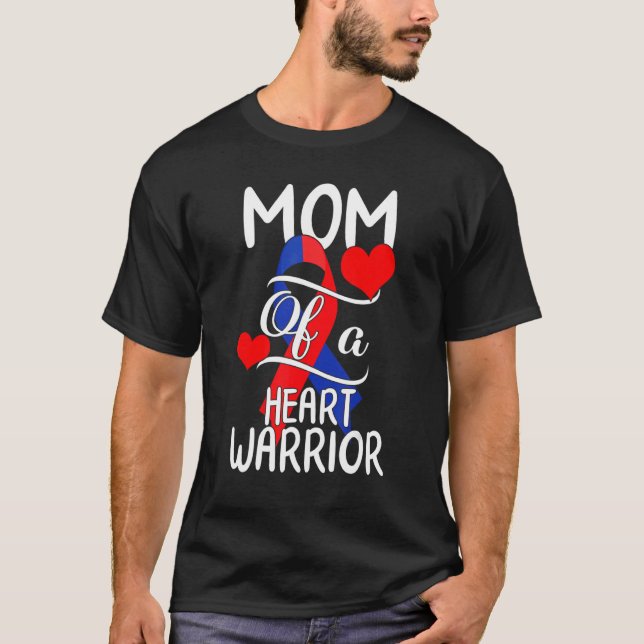 Mama eines CHD-Kranken-Kriegers T-Shirt (Vorderseite)
