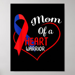 Mama eines Herzkriegers KD Aufklärung Monat Herz D Poster
