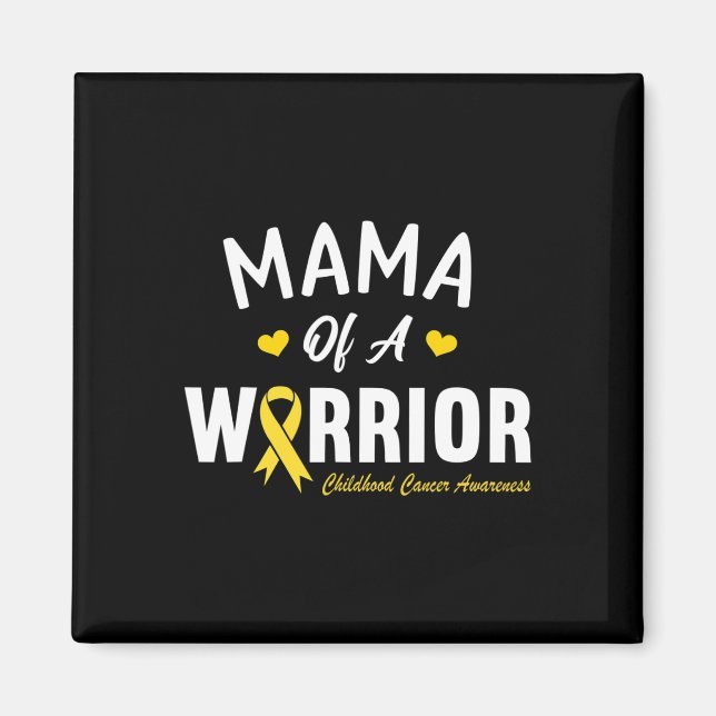 Mama eines Kriegsherochenkrebsbewusstseins Magnet (Vorne)