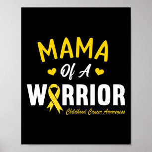 Mama eines Kriegsherochenkrebsbewusstseins Poster