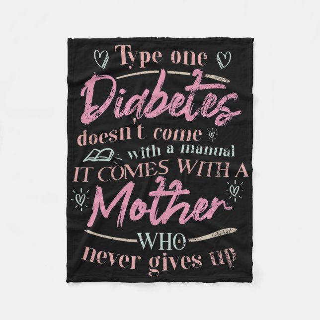 Mama eines T1d-Diabetes-Kindes Fleecedecke (Vorderseite)