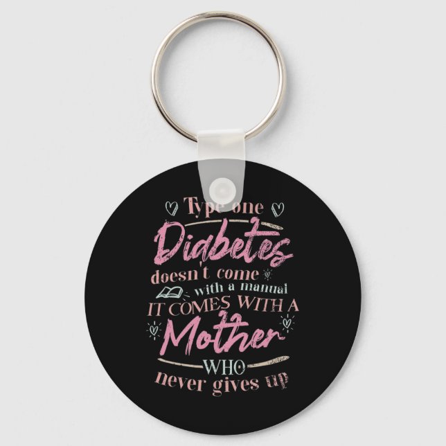 Mama eines T1d-Diabetes-Kindes Schlüsselanhänger (Vorderseite)