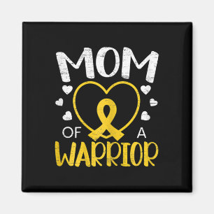 Mama eines Warrior Childhood Cancer Awareness Mont Magnet