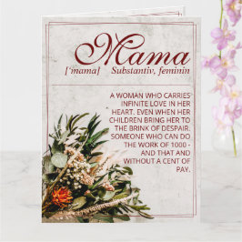 Mama - einfach unersetzlich - Bouquet Karte