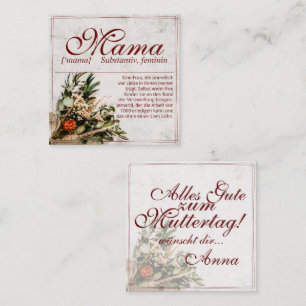 Mama - einfach unersetzlich - Bouquet Mitteilungskarte