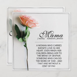 Mama - einfach unersetzlich | Classic Card - Rose