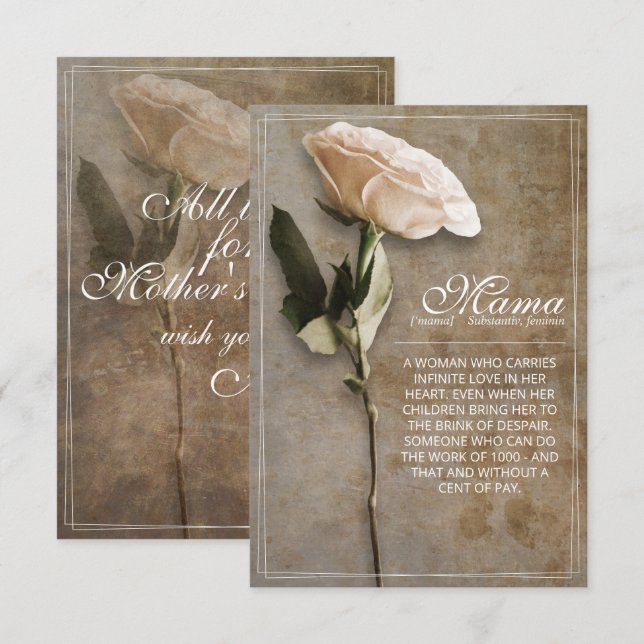 Mama - einfach unersetzlich - Vintag (Vorne/Hinten)