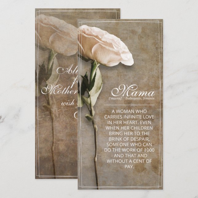 Mama - einfach unersetzlich - Vintag (Vorne/Hinten)