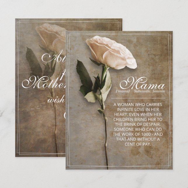 Mama - einfach unersetzlich - Vintag (Vorne/Hinten)