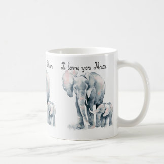 Mama-Elefant-Tasse, i-Liebe Sie Mama, Muttertag Kaffeetasse