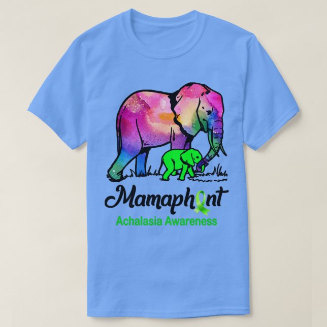 Mama Elephant Mamaphant Achalasia Awareness T-Shirt (Design vorne)