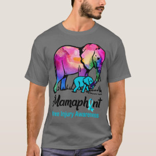 Mama Elephant Mamaphant Knee Verletzung Bewusstsei T-Shirt
