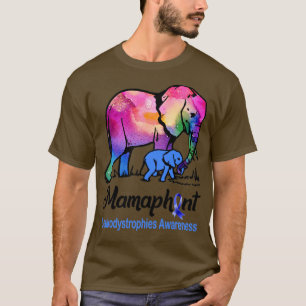 Mama Elephant Mamaphant Leukodystrophien Bewusstse T-Shirt