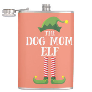 Mama Elf Matching Familiengruppe Weihnachts-Party Flachmann