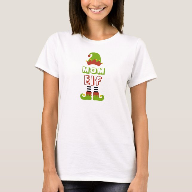 Mama Elf Weihnachten Weihnachten Weihnachten Weihn T-Shirt (Vorderseite)