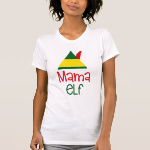 Mama-Elf Weihnachtsferien Familien Spaß T-Shirt