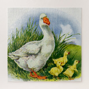 Mama-Ente und -Enten der 30er Jahre