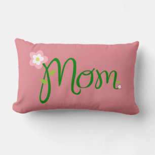 Mama Erdbeere Pink Lumbar Kissen