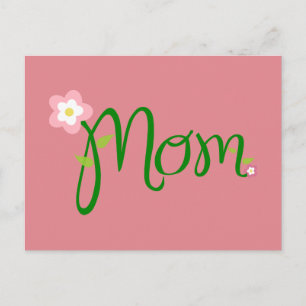 Mama Erdbeere Rosa Postkarte