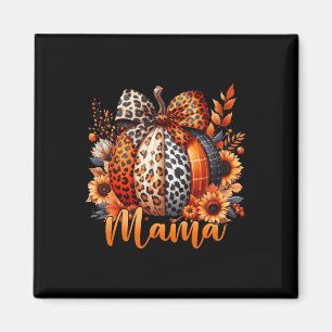 Mama Erntedank Leopard Pumpkin Sonnenblumencoquet Magnet