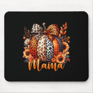 Mama Erntedank Leopard Pumpkin Sonnenblumencoquet Mousepad