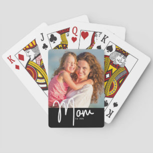 Mama Errichtet Foto-Geschenk Spielkarten