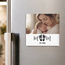 Mama Errichtete Baby-Fußabdrücke Foto-Geschenk-Mag