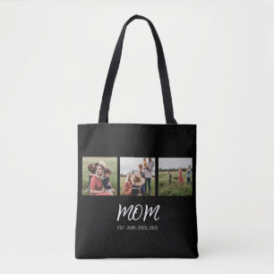 Mama erstellt Skript Black 3 Foto Tasche