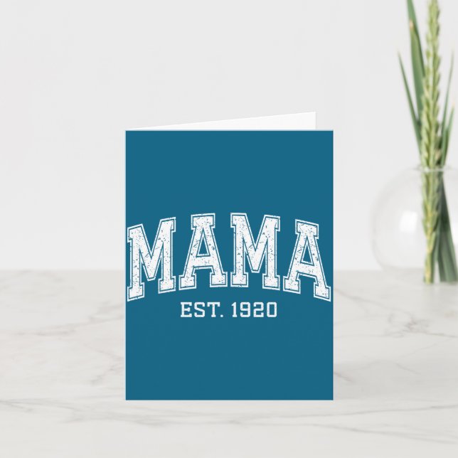 Mama Est 1920 Mom D Mothers Day Ized  Karte (Vorderseite)