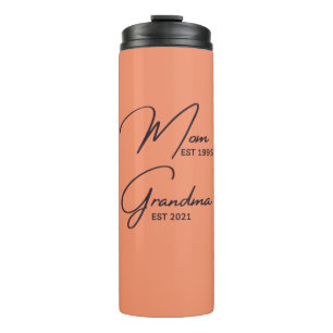 Mama EST 1995 Oma EST 2021 Thermosbecher