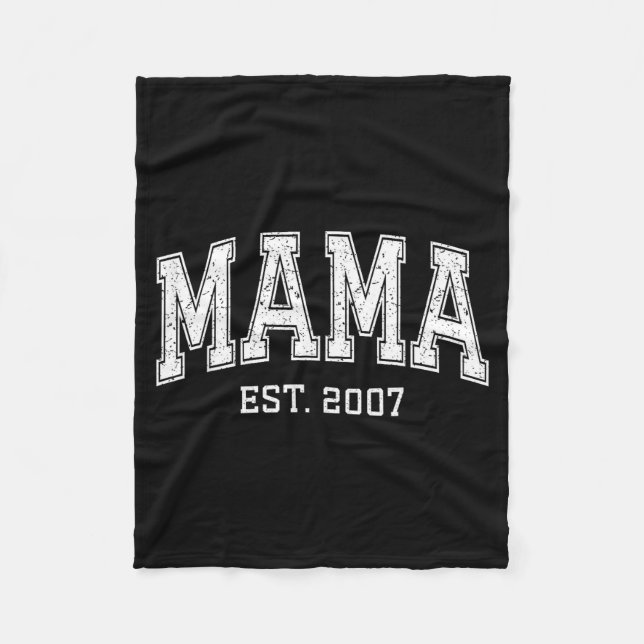 Mama Est 2007 Mom D Mothers Day Ized  Fleecedecke (Vorderseite)
