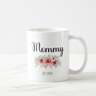 Mama Est 2025 für Mama-Schwangerschaft Kaffeetasse
